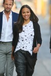 Zoe Saldana seen leaving the ABC Studios