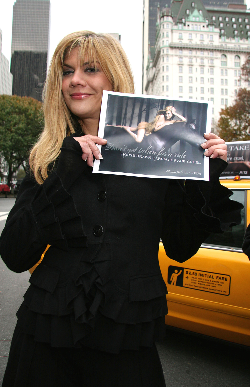 Kristen Johnston promotes her new naked PETA ads.