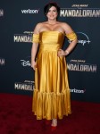 Gina Carano arrives at the Los Angeles Premiere Of Disney+'s 'The Mandalorian' held at the El Capitan Theatre on November 13, 2019 in Hollywood, Los Angeles, California, United States.