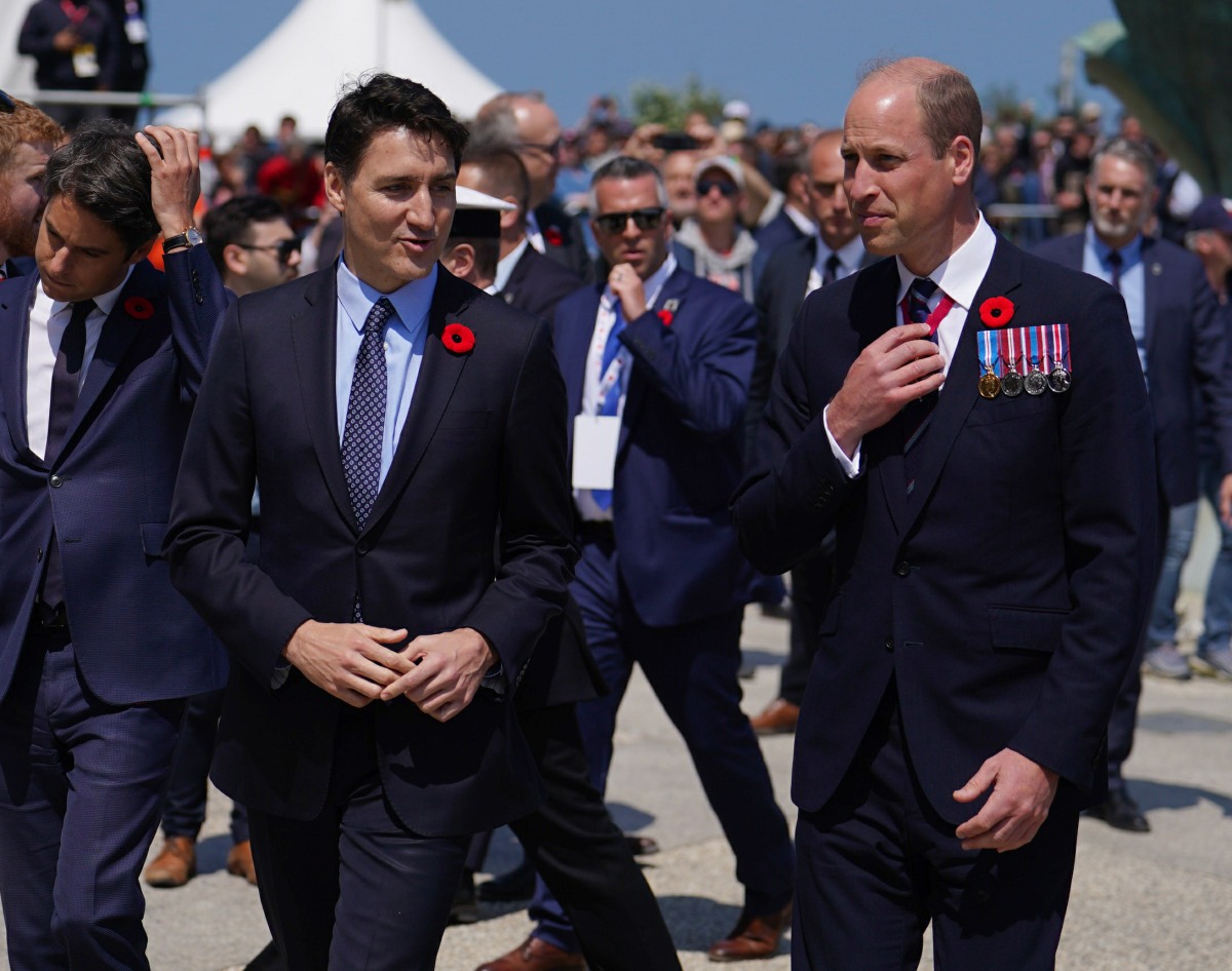 Prince William appeared with Justin Trudeau at Juno Beach on D-Day