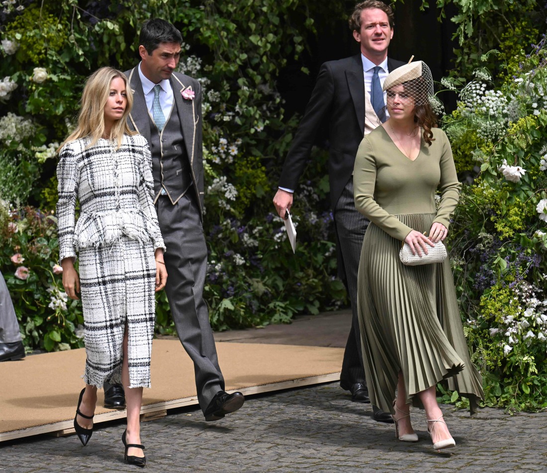 bitch |  Princess Eugenie wore a muted green Joseph dress to Hugh Grosvenor's wedding